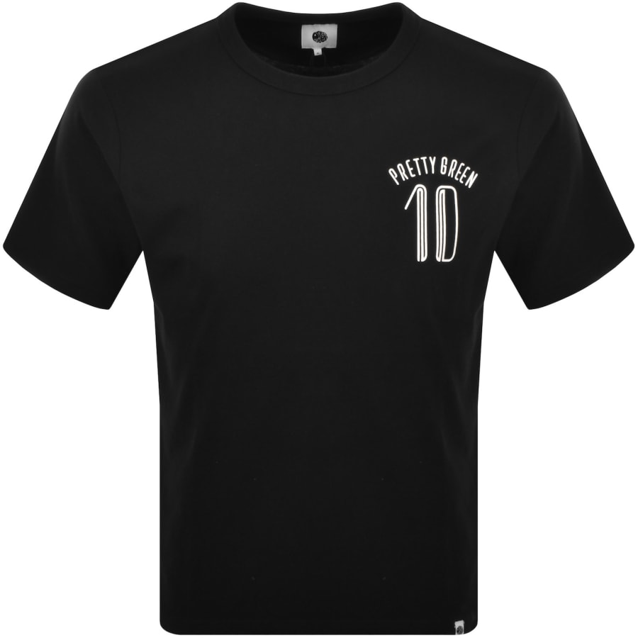 Image number 2 for Pretty Green Outro Football T Shirt Black