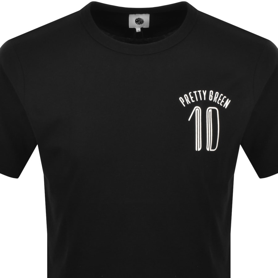 Image number 3 for Pretty Green Outro Football T Shirt Black