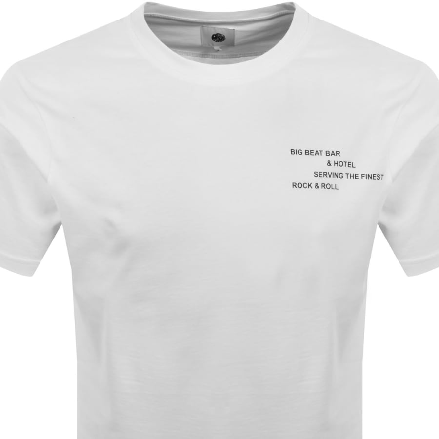 Image number 3 for Pretty Green Big Beat Hotel T Shirt White