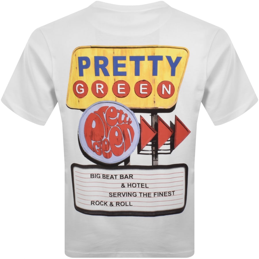 Image number 5 for Pretty Green Big Beat Hotel T Shirt White