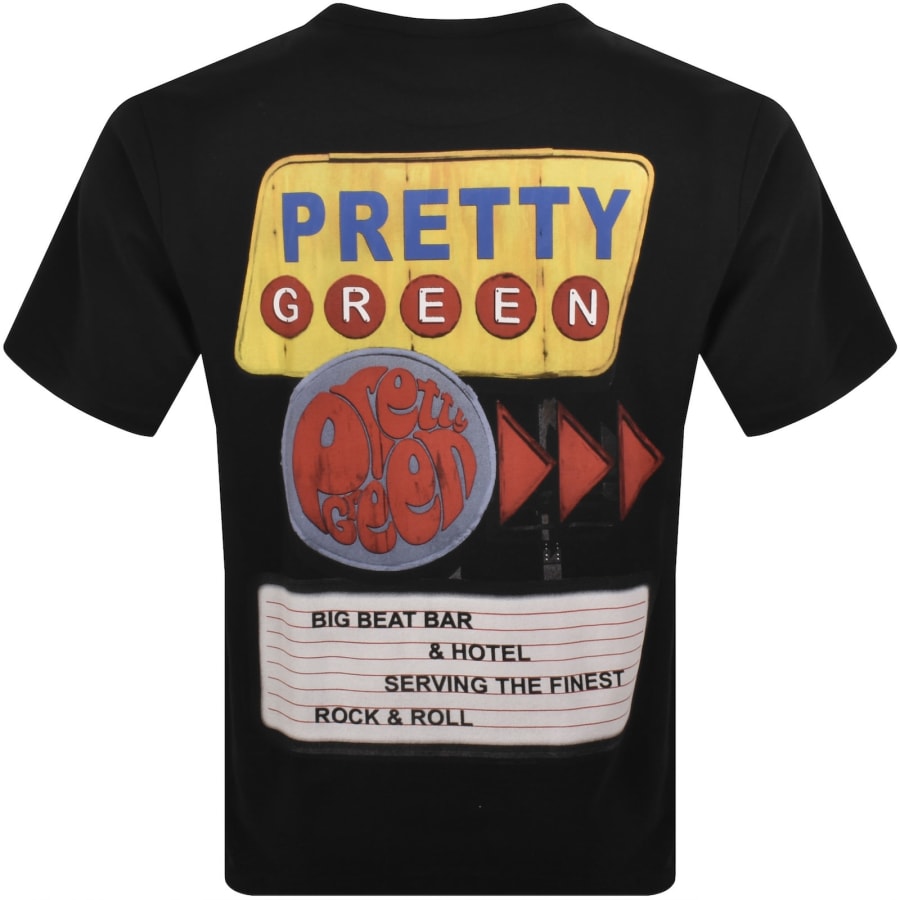 Image number 5 for Pretty Green Big Beat Hotel T Shirt Black