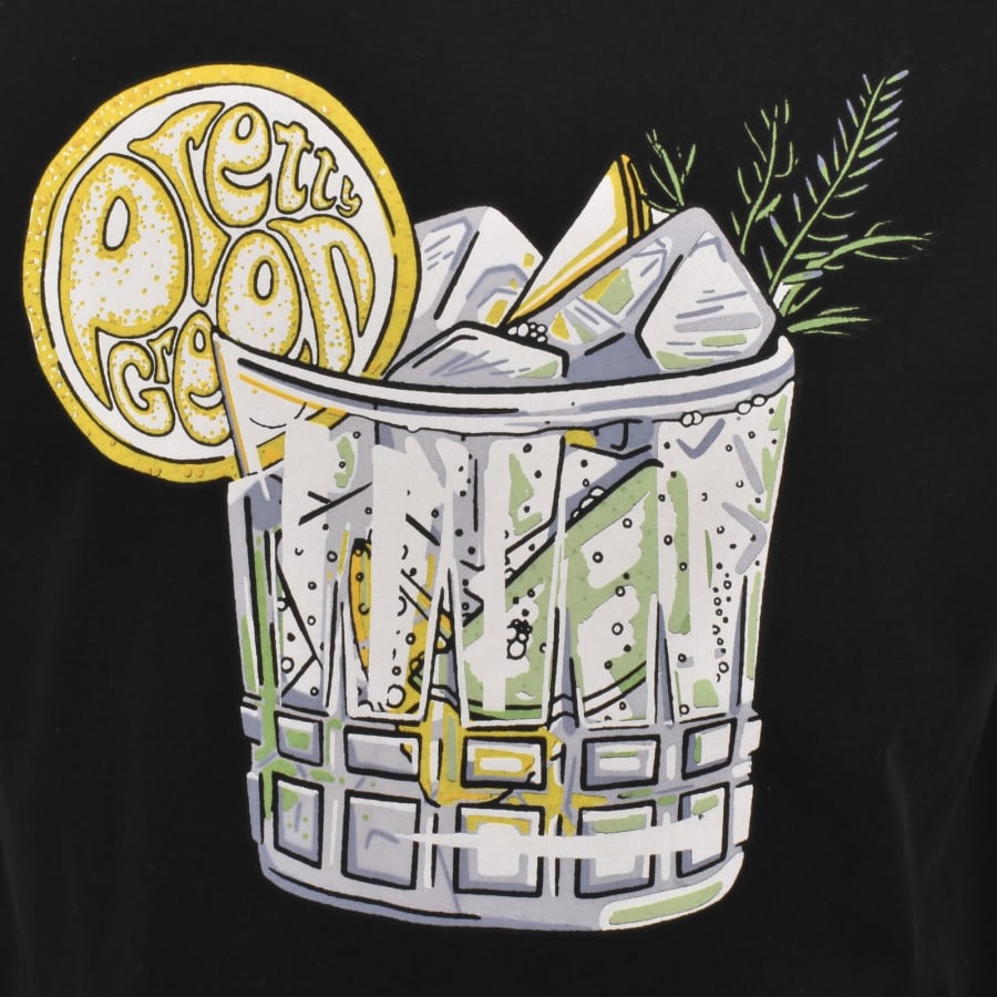 Image number 3 for Pretty Green Gin And Tonic T Shirt Black