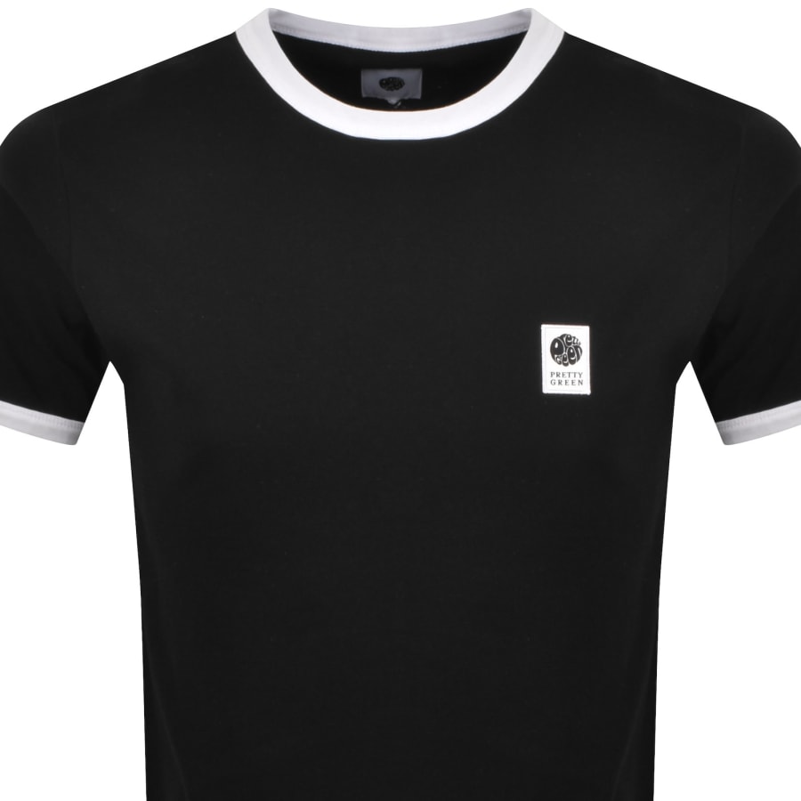 Image number 2 for Pretty Green Melrose Ringer T Shirt Black