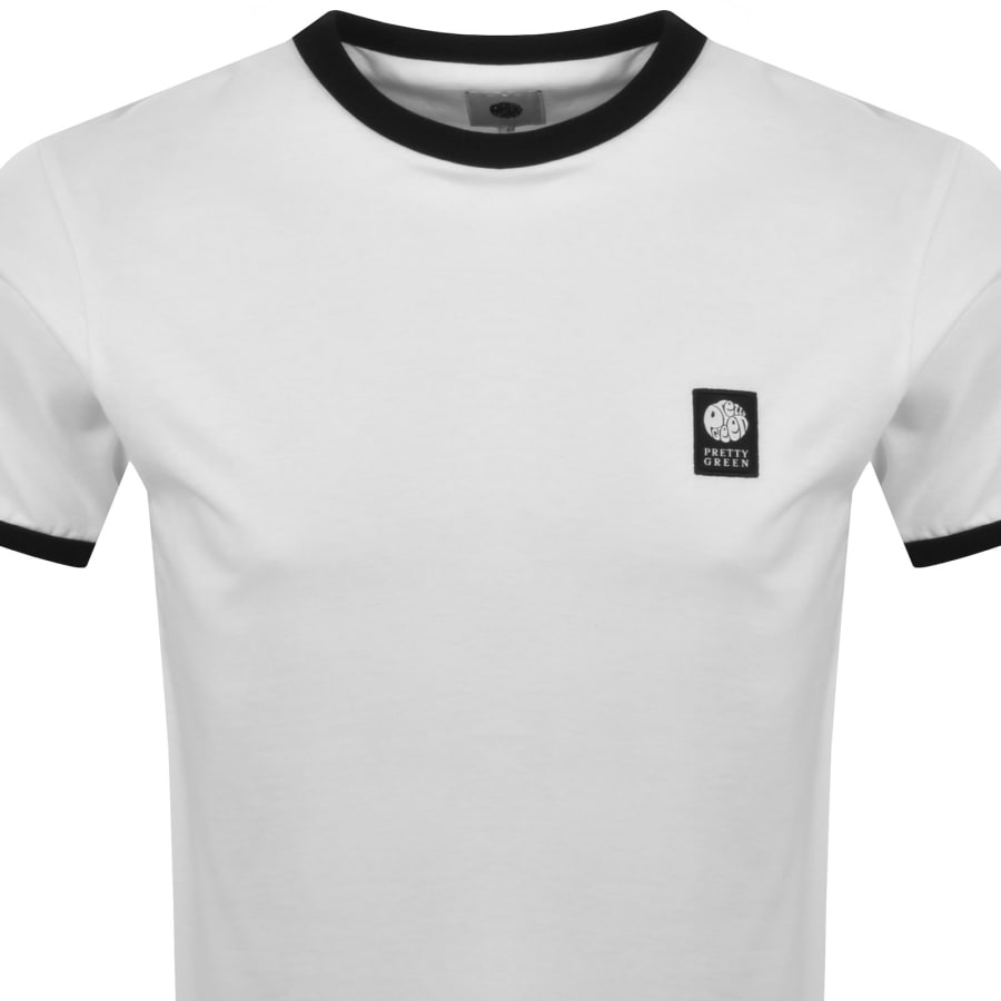 Image number 2 for Pretty Green Melrose Ringer T Shirt White