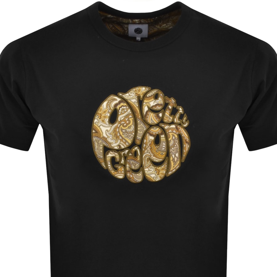 Image number 2 for Pretty Green Hermosa Paisley T Shirt Black
