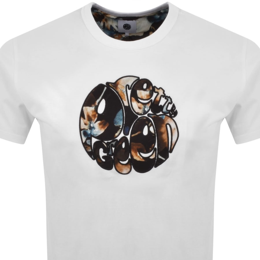 Image number 2 for Pretty Green Laurel Logo T Shirt White