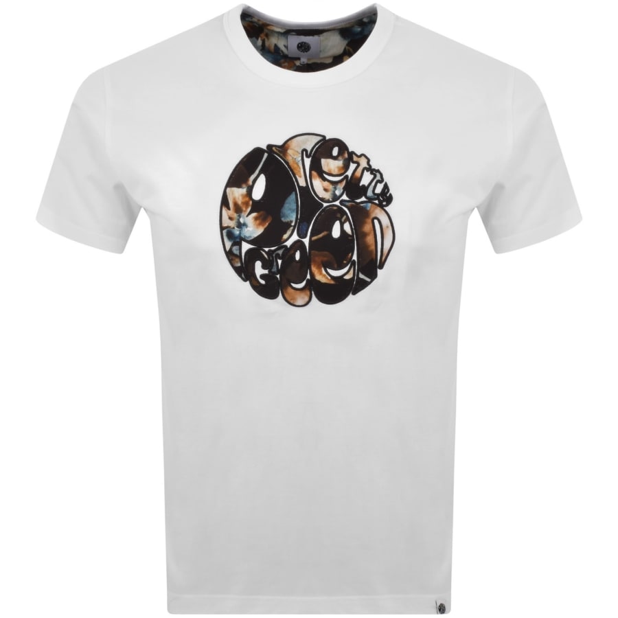 Image number 1 for Pretty Green Laurel Logo T Shirt White