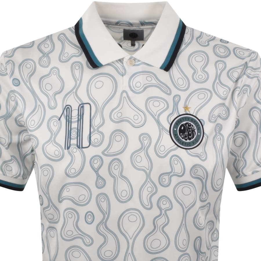 Image number 3 for Pretty Green Outro Football Polo T Shirt White