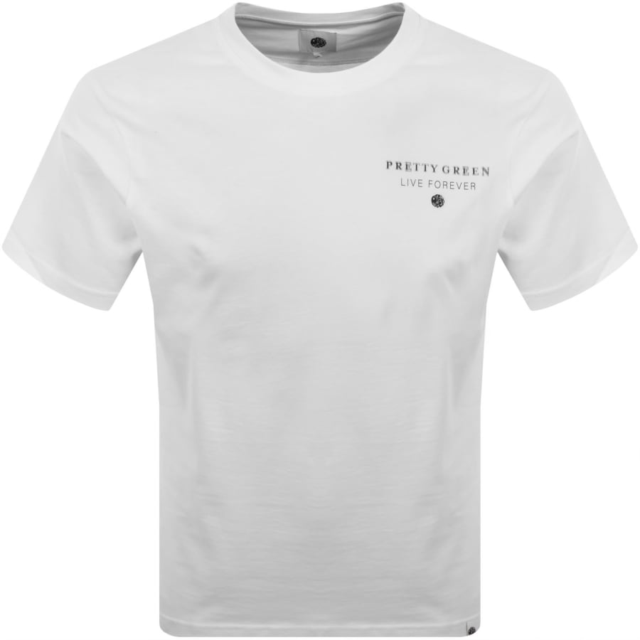 Image number 2 for Pretty Green Refractive T Shirt White