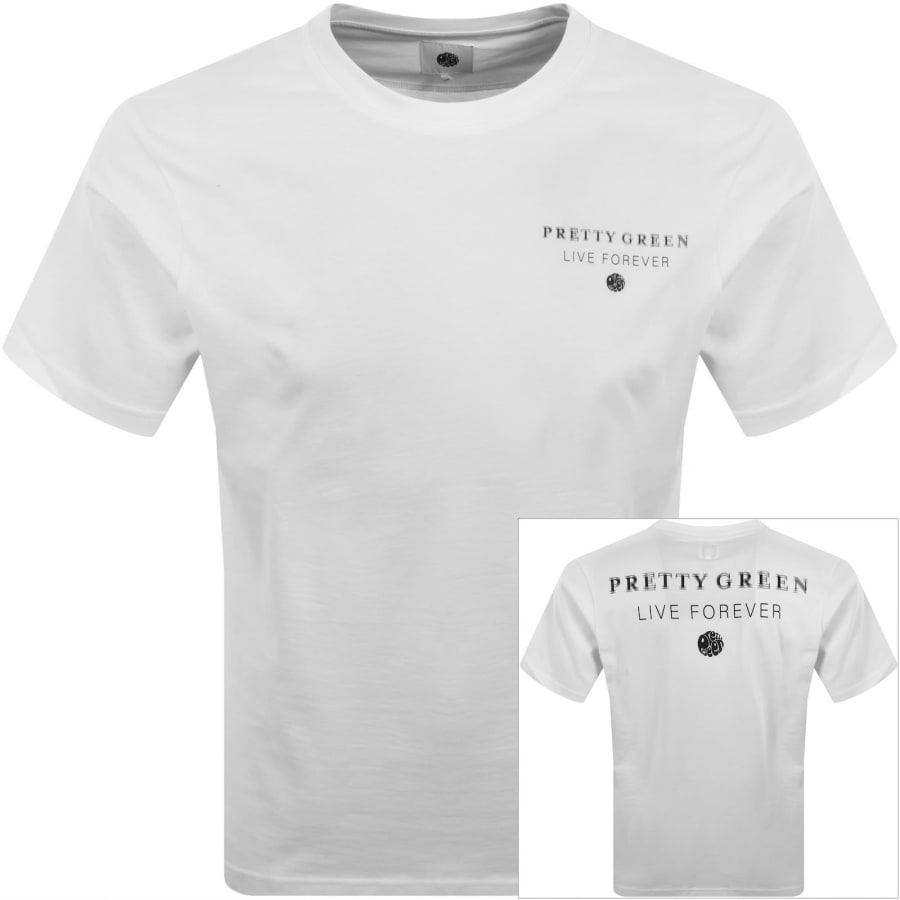 Image number 1 for Pretty Green Refractive T Shirt White