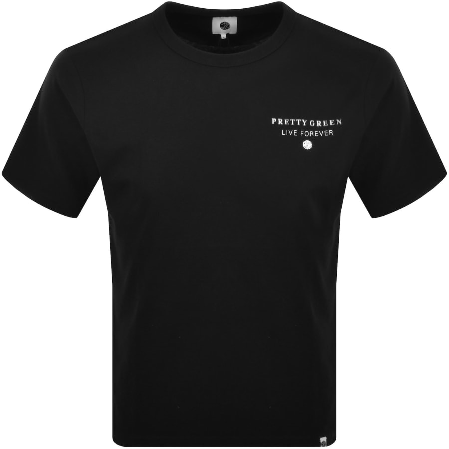 Image number 2 for Pretty Green Refractive T Shirt Black