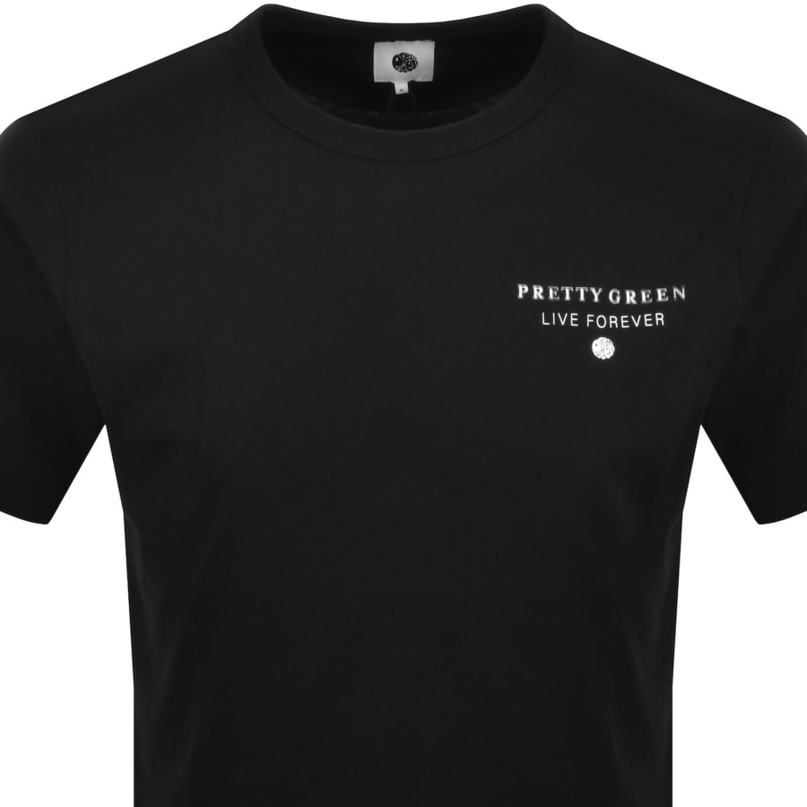 Image number 3 for Pretty Green Refractive T Shirt Black