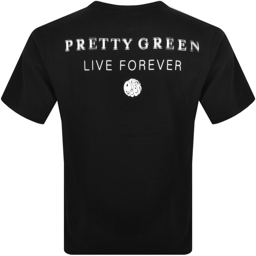 Image number 5 for Pretty Green Refractive T Shirt Black