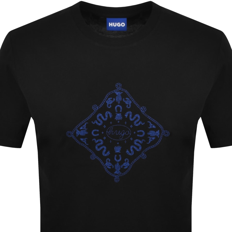 Image number 2 for HUGO Blue Nerberri T Shirt Black
