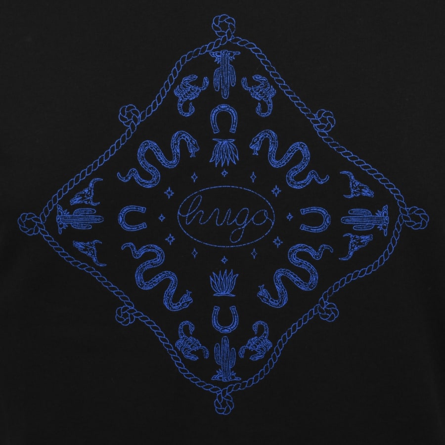 Image number 3 for HUGO Blue Nerberri T Shirt Black