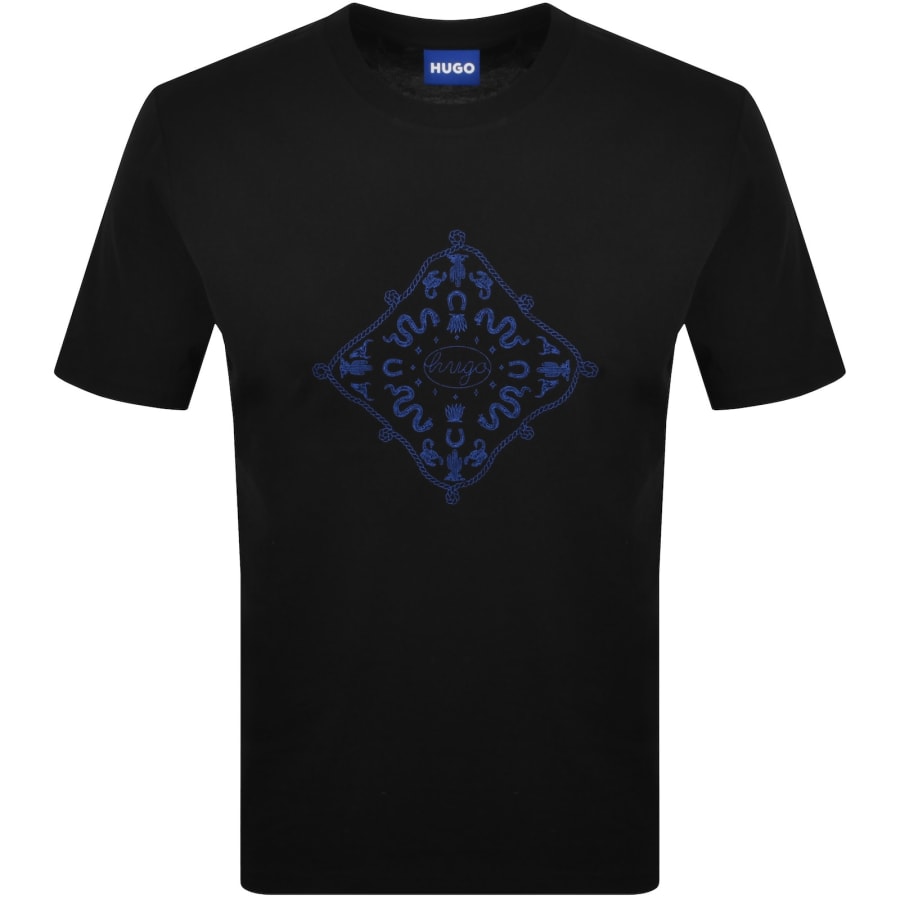 Image number 1 for HUGO Blue Nerberri T Shirt Black
