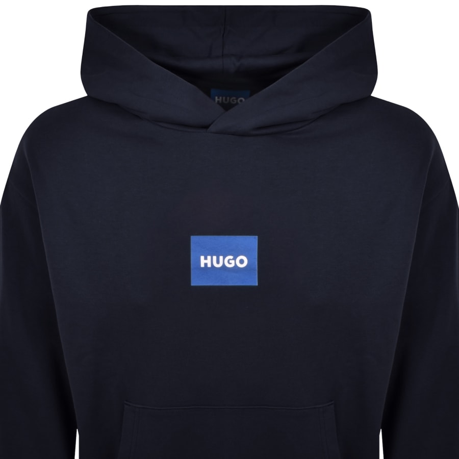 Image number 2 for HUGO Blue Nayohood Hoodie Navy