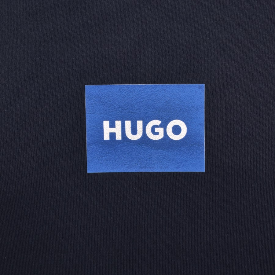 Image number 3 for HUGO Blue Nayohood Hoodie Navy