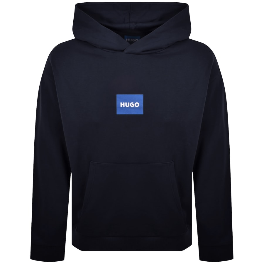Image number 1 for HUGO Blue Nayohood Hoodie Navy