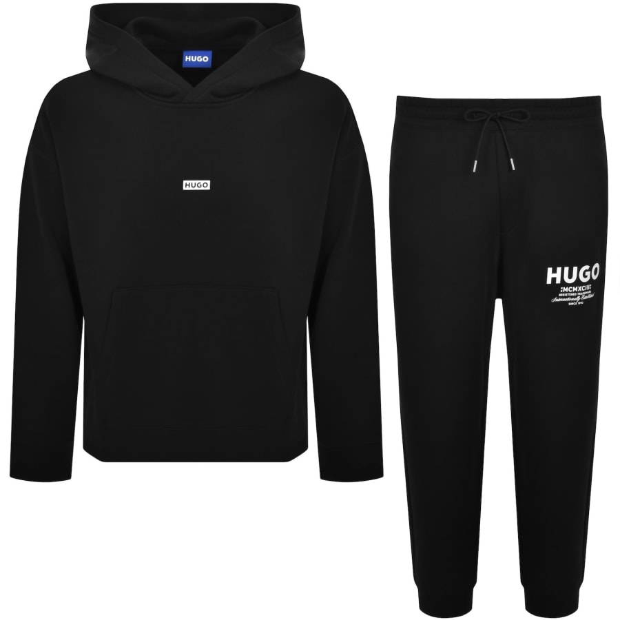 Image number 1 for HUGO Blue NazardoNev Tracksuit Black
