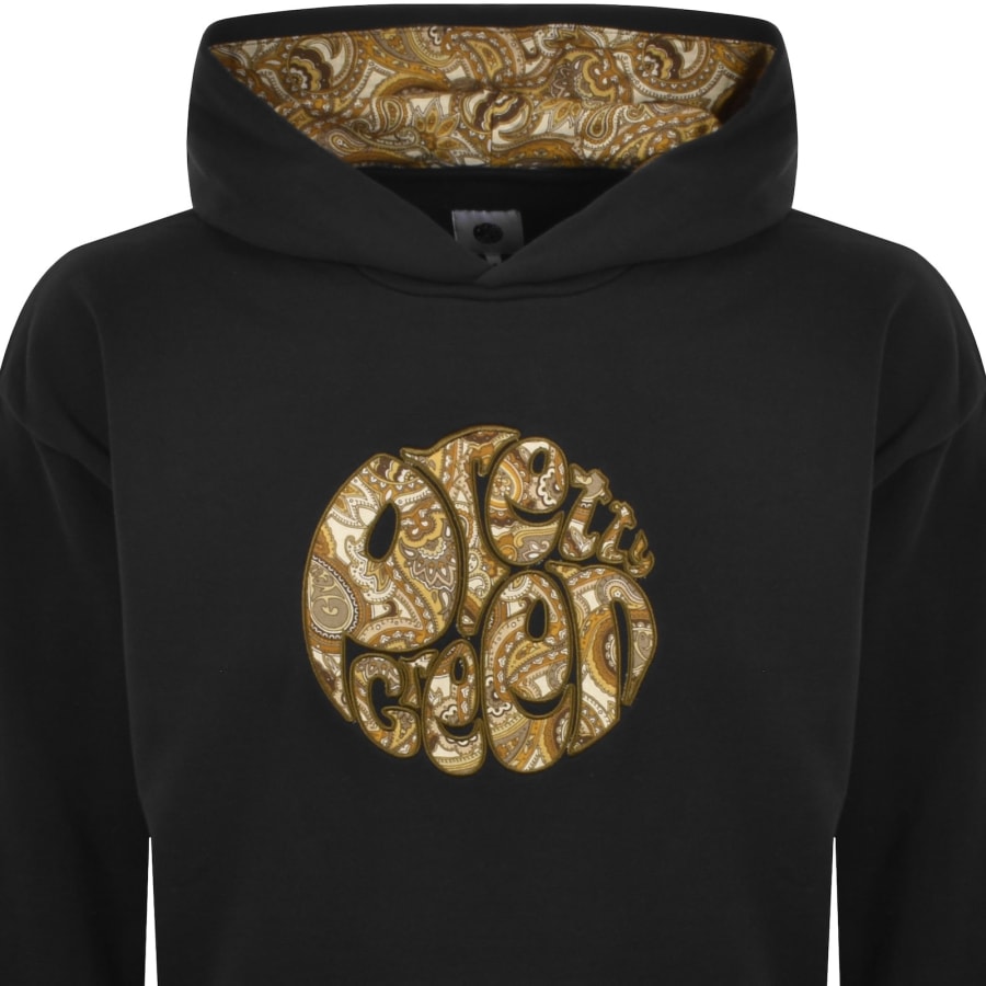 Image number 2 for Pretty Green Hermosa Paisley Logo Hoodie Black