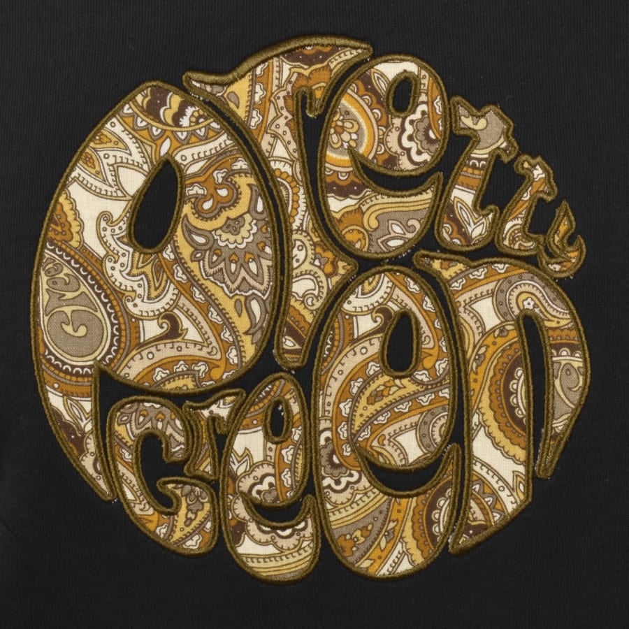 Image number 3 for Pretty Green Hermosa Paisley Logo Hoodie Black