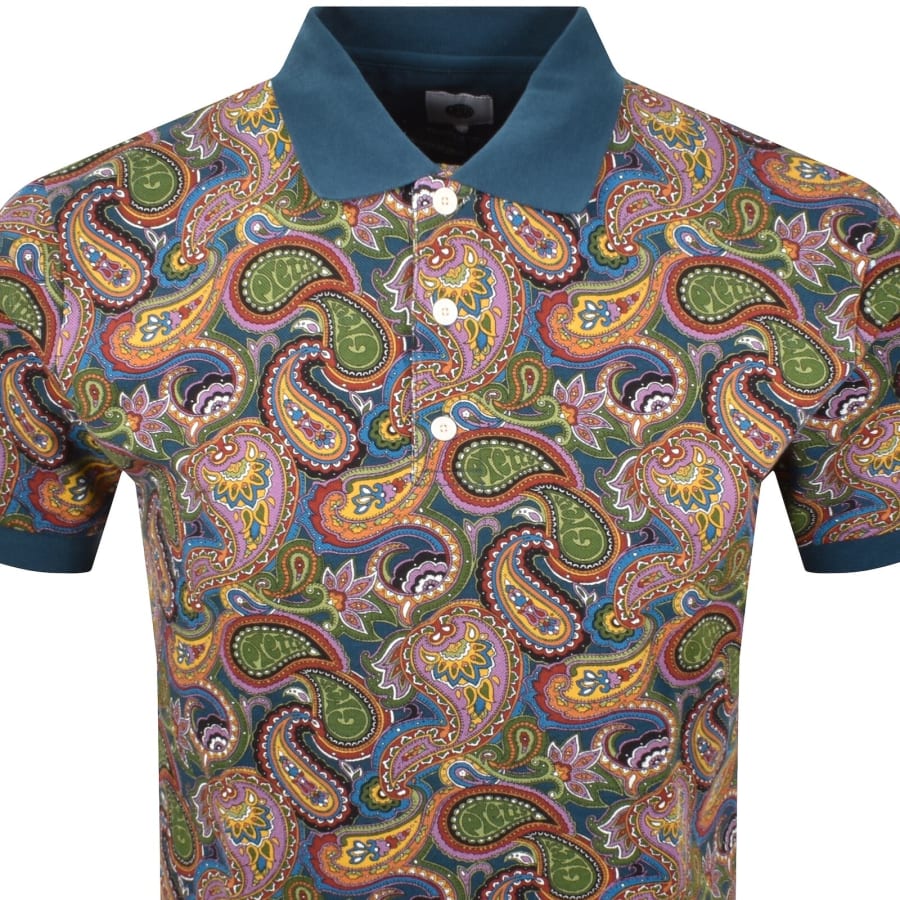 Image number 2 for Pretty Green House Paisley Polo T Shirt Multi