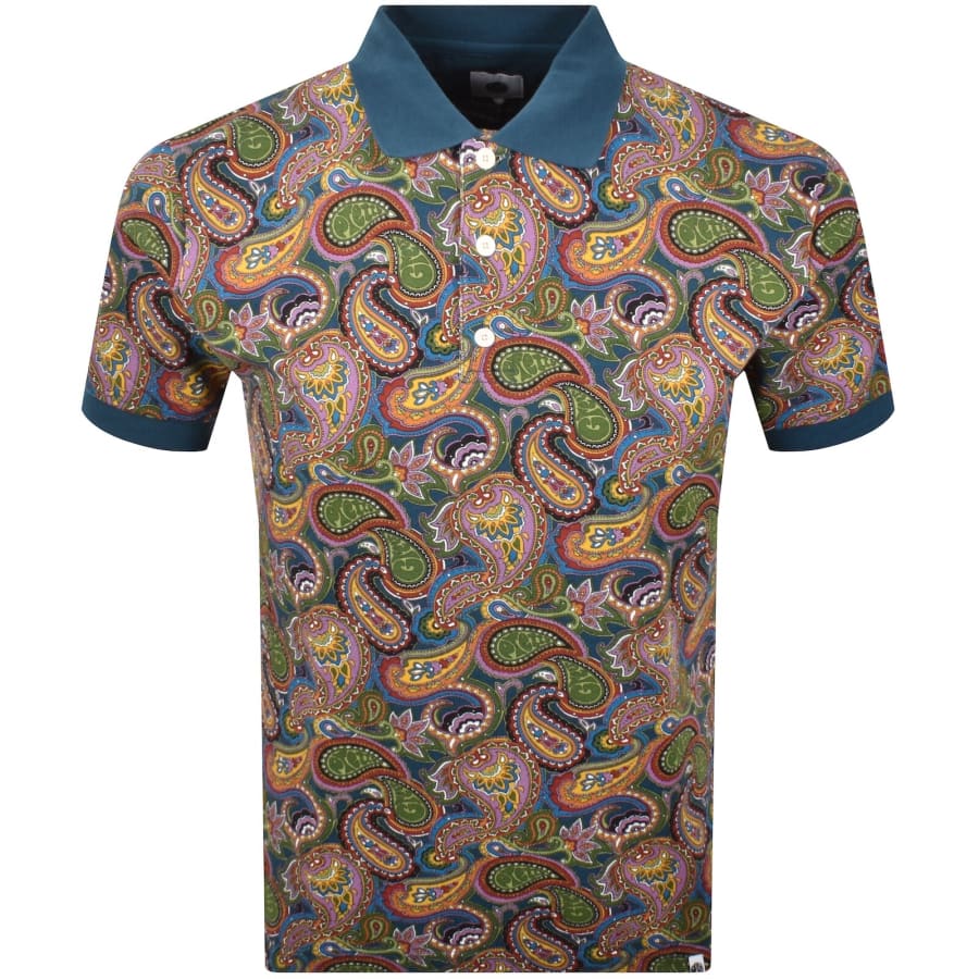 Image number 1 for Pretty Green House Paisley Polo T Shirt Multi