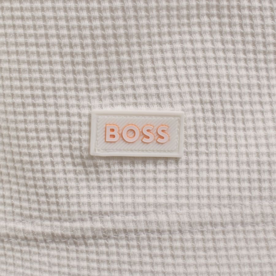 Image number 3 for BOSS Urbanwaffle Short Sleeve Shirt White