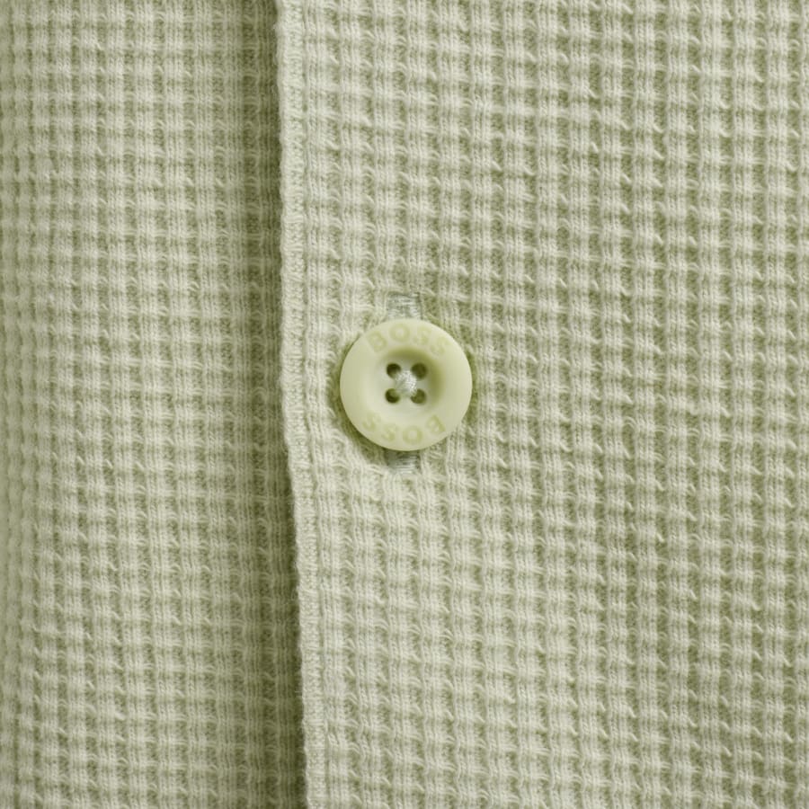 Image number 5 for BOSS Urbanwaffle Short Sleeve Shirt Green
