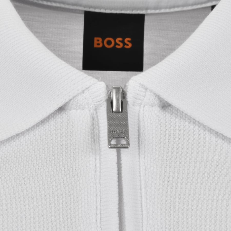 Image number 4 for BOSS Passerzip Polo T Shirt White