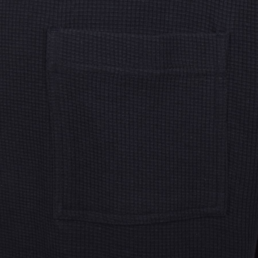 Image number 4 for BOSS Urbanwaffle Short Sleeve Shirt Navy