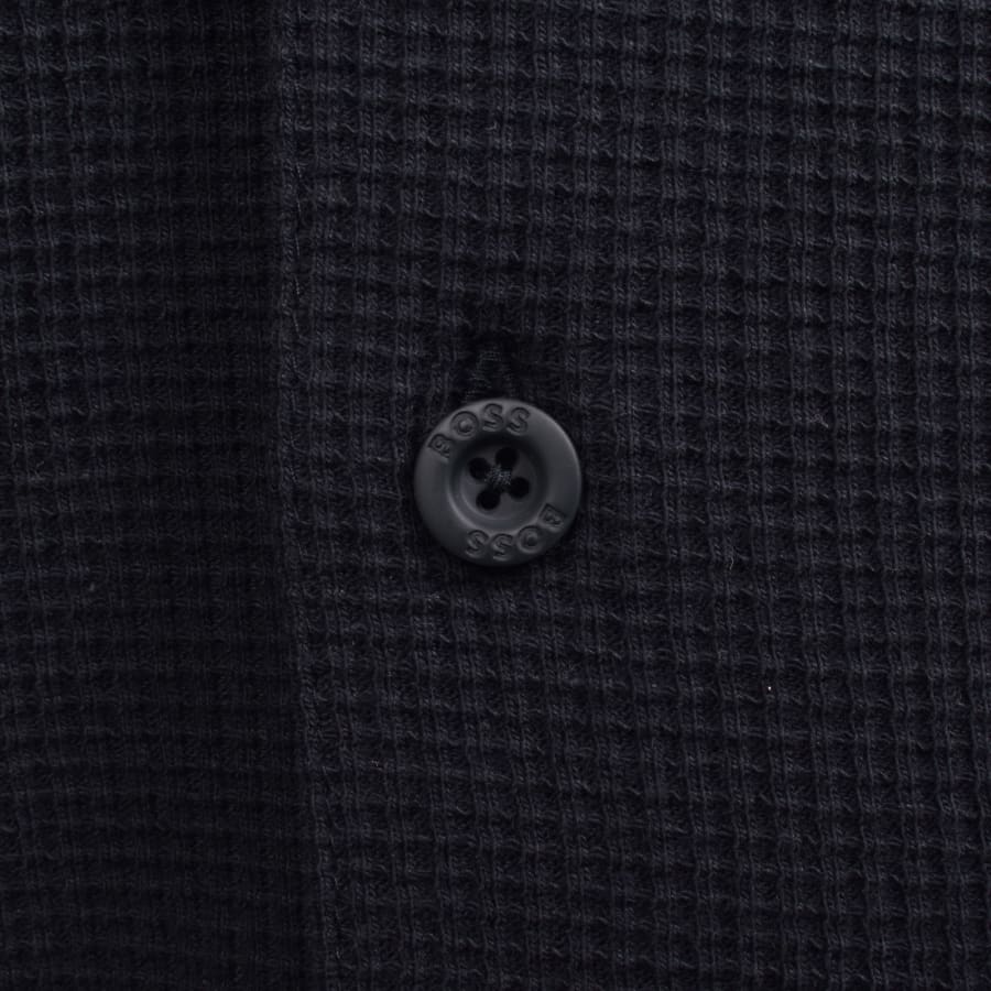 Image number 5 for BOSS Urbanwaffle Short Sleeve Shirt Navy
