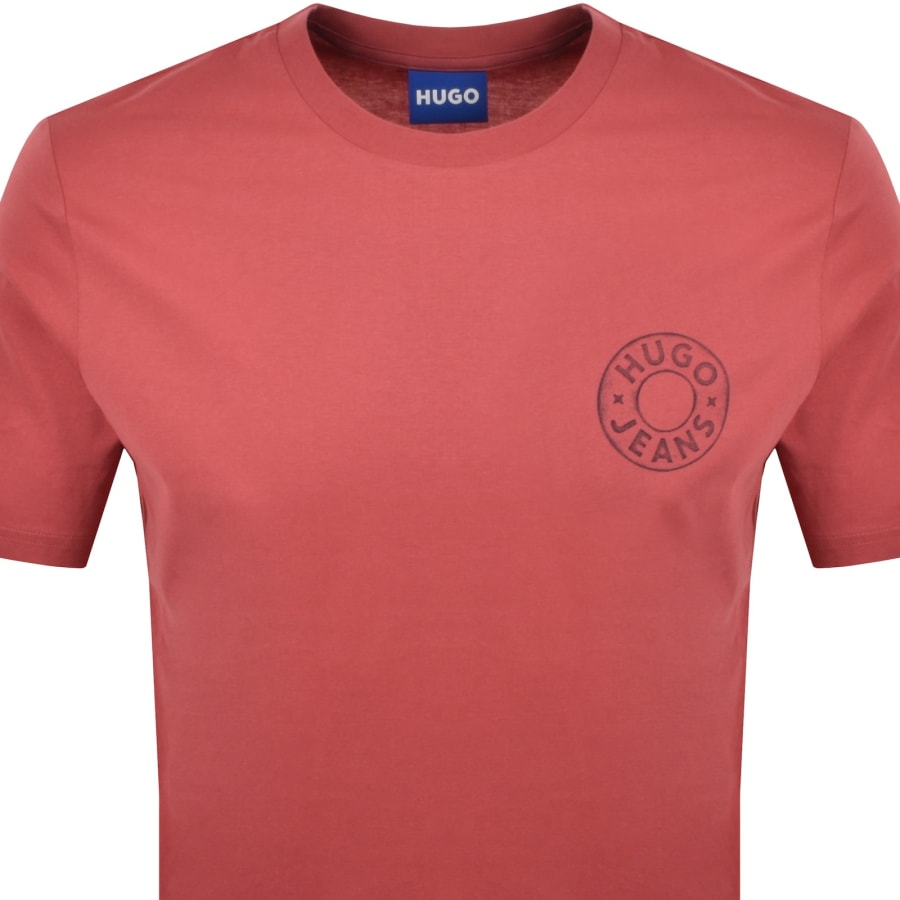 Image number 2 for HUGO Blue Nemodo T Shirt Red