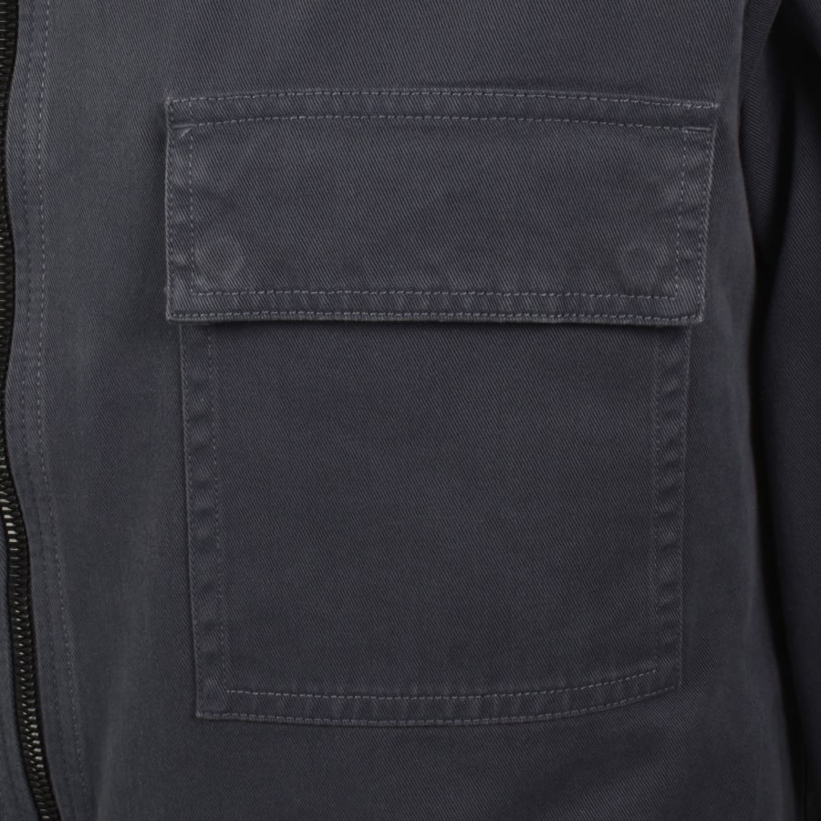 Image number 5 for BOSS Lorum Full Zip Overshirt Navy