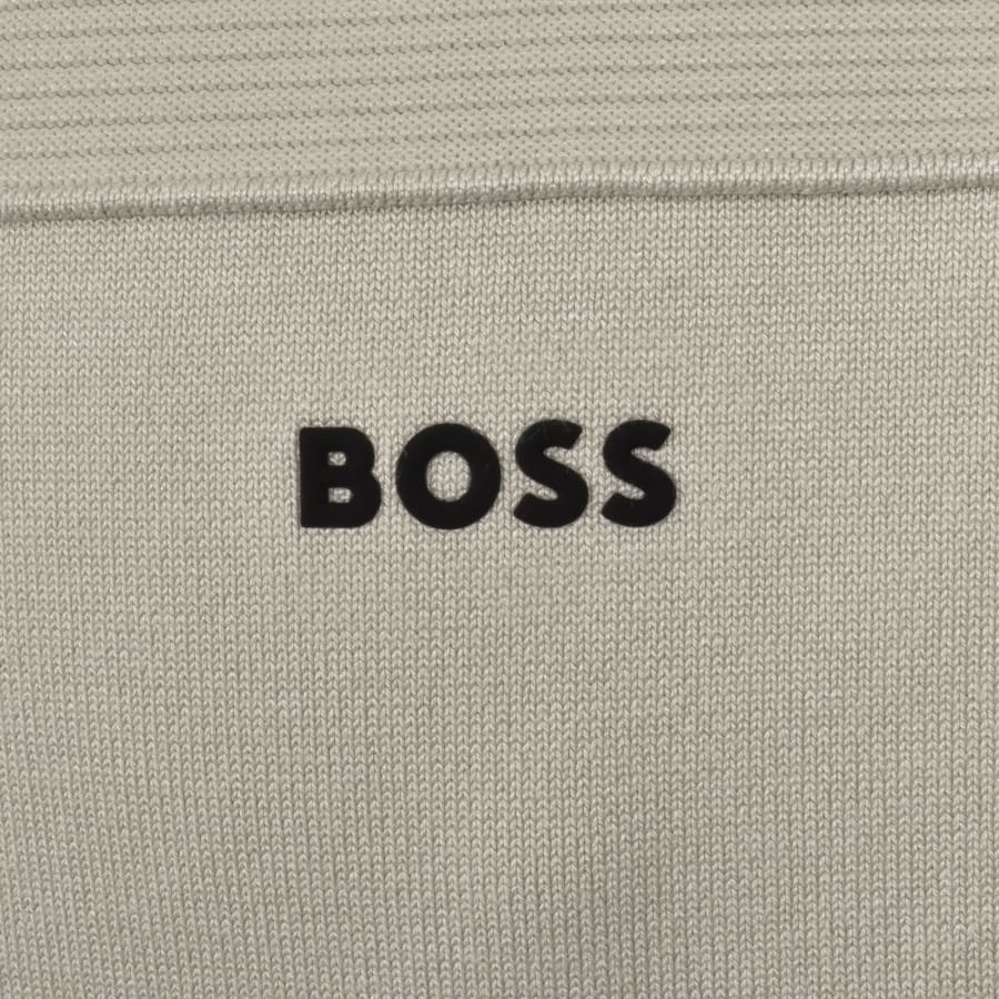 Image number 5 for BOSS Network Full Zip Knit Jumper Beige