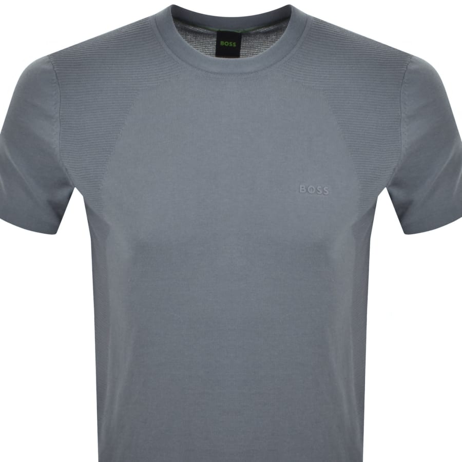 Image number 2 for BOSS Momentum Lite Knit T Shirt Dark Grey