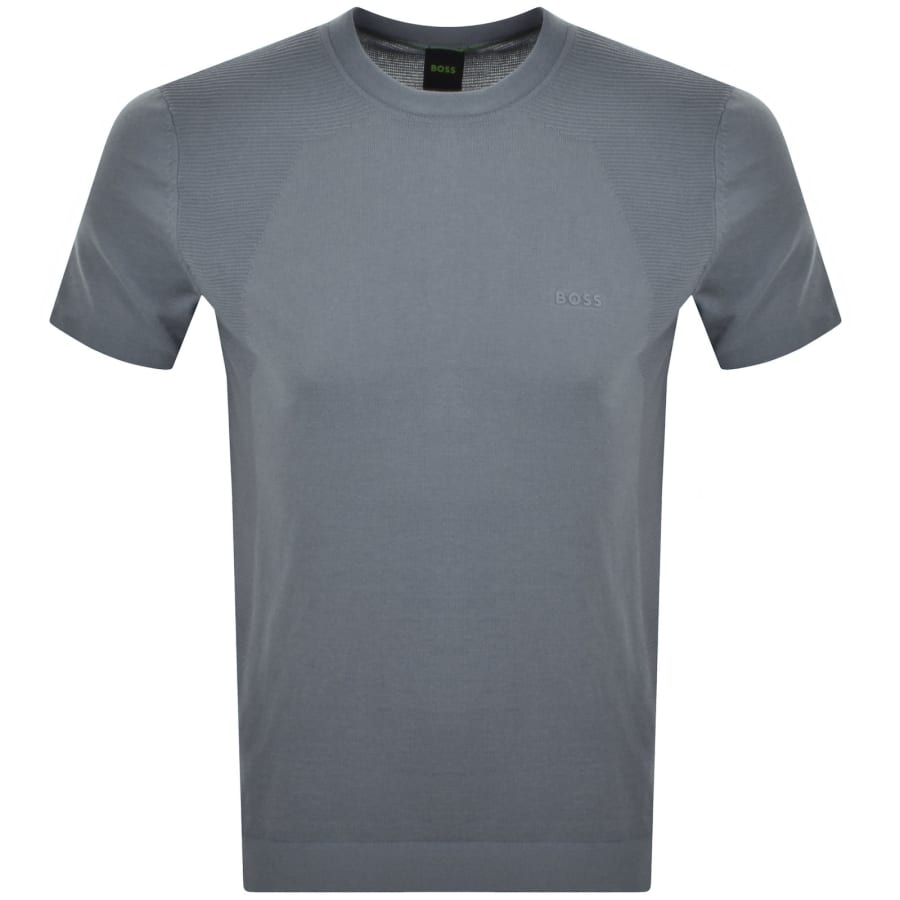 Image number 1 for BOSS Momentum Lite Knit T Shirt Dark Grey
