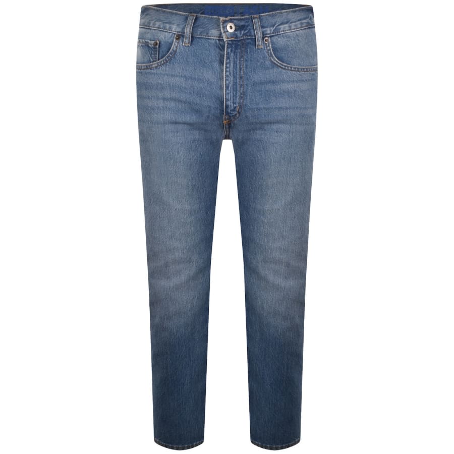 Image number 2 for HUGO Blue Ash Mid Wash Slim Fit Jeans Blue