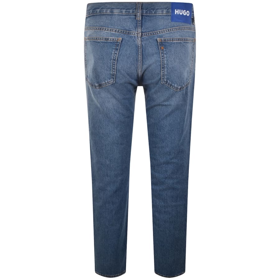 Image number 3 for HUGO Blue Ash Mid Wash Slim Fit Jeans Blue