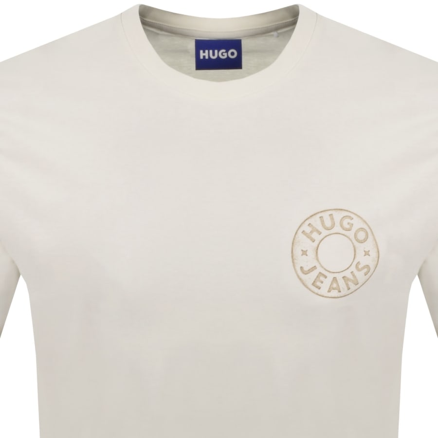 Image number 2 for HUGO Blue Nemodo T Shirt Cream