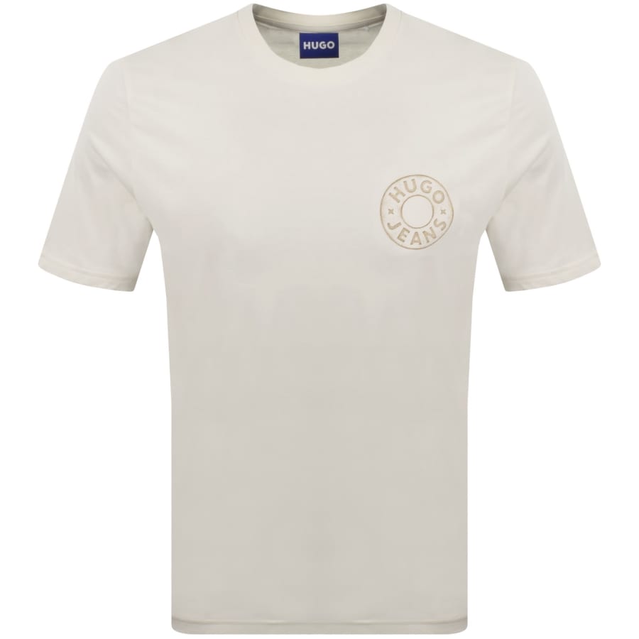 Image number 1 for HUGO Blue Nemodo T Shirt Cream