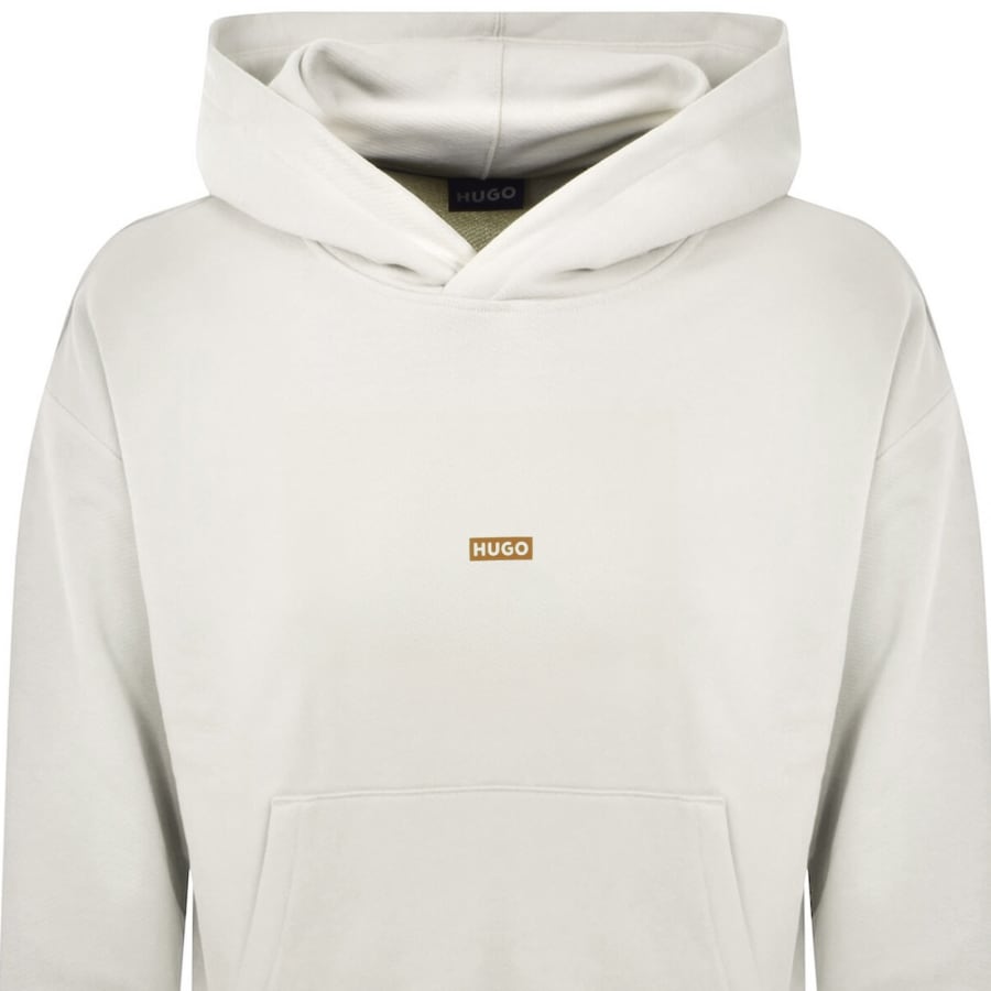 Image number 3 for HUGO Blue Nazardo Hoodie Cream
