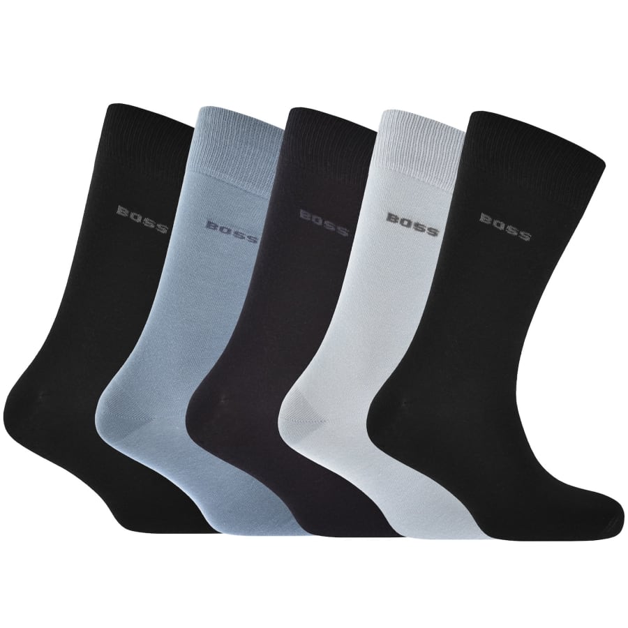 Image number 1 for BOSS 5 Pack Logo Crew Socks
