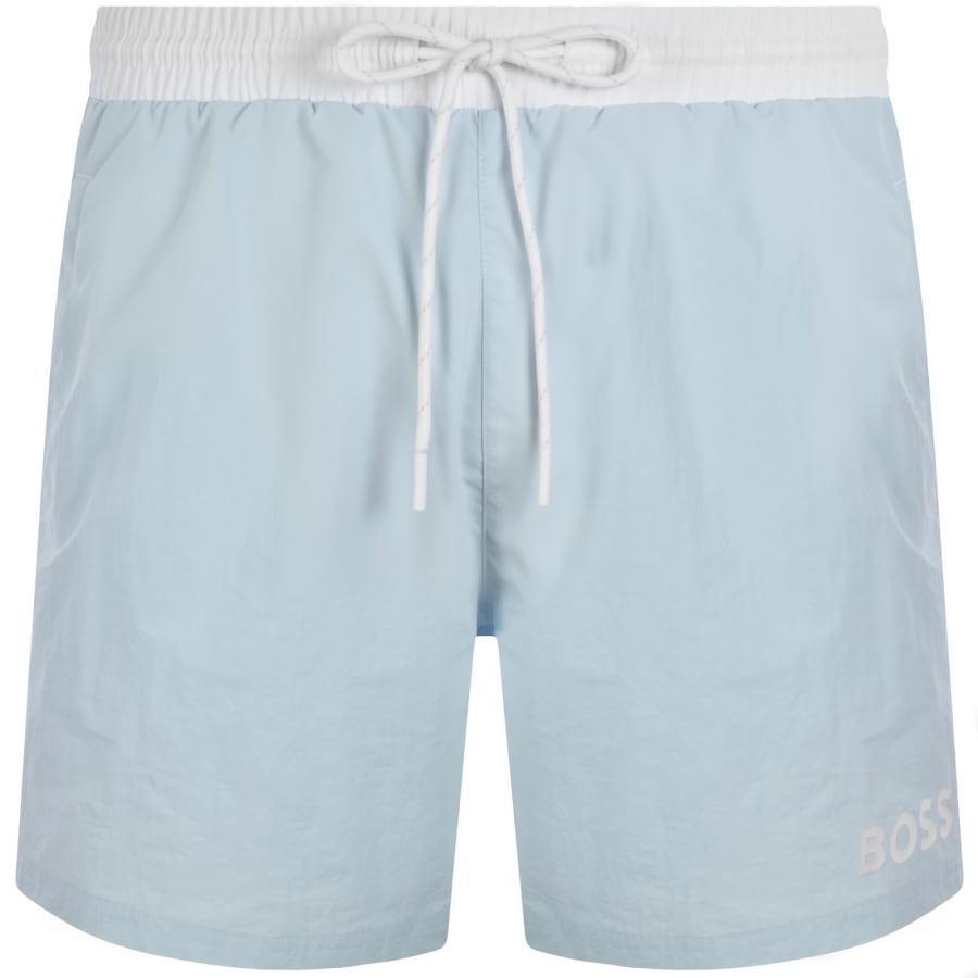 Image number 2 for BOSS Starfish Swim Shorts Light Blue