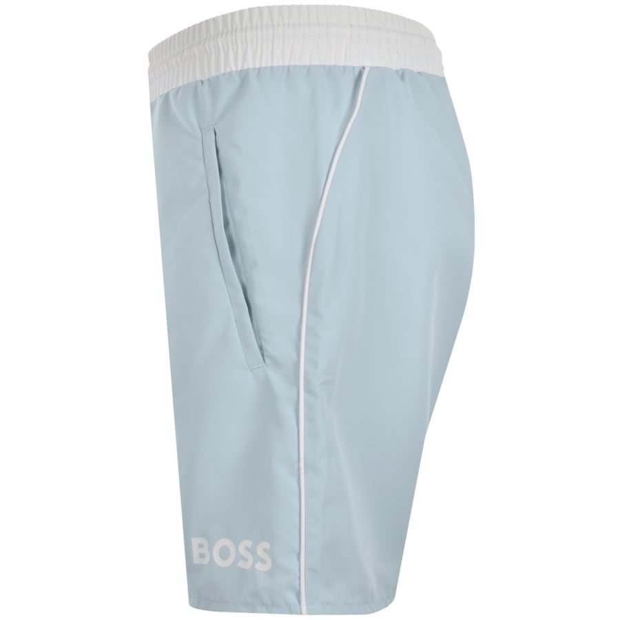 Image number 5 for BOSS Starfish Swim Shorts Light Blue