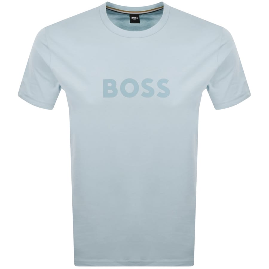 Image number 1 for BOSS Beachwear Logo T Shirt Light Blue