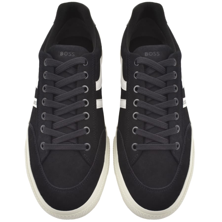 Image number 3 for BOSS Aiden Tennis Trainers Dark Blue