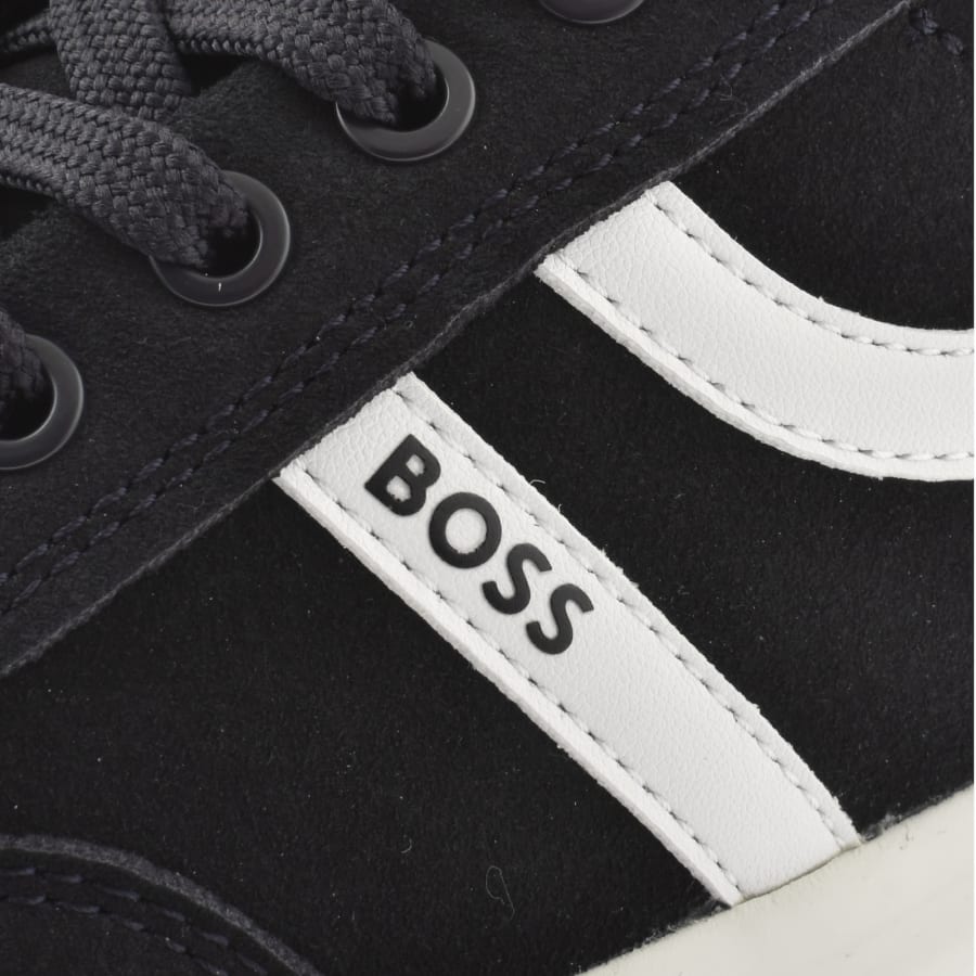 Image number 4 for BOSS Aiden Tennis Trainers Dark Blue
