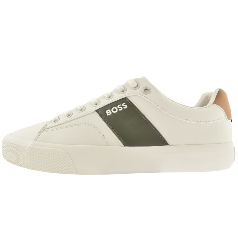 Image number 1 for BOSS Aiden Tennis Trainers Cream